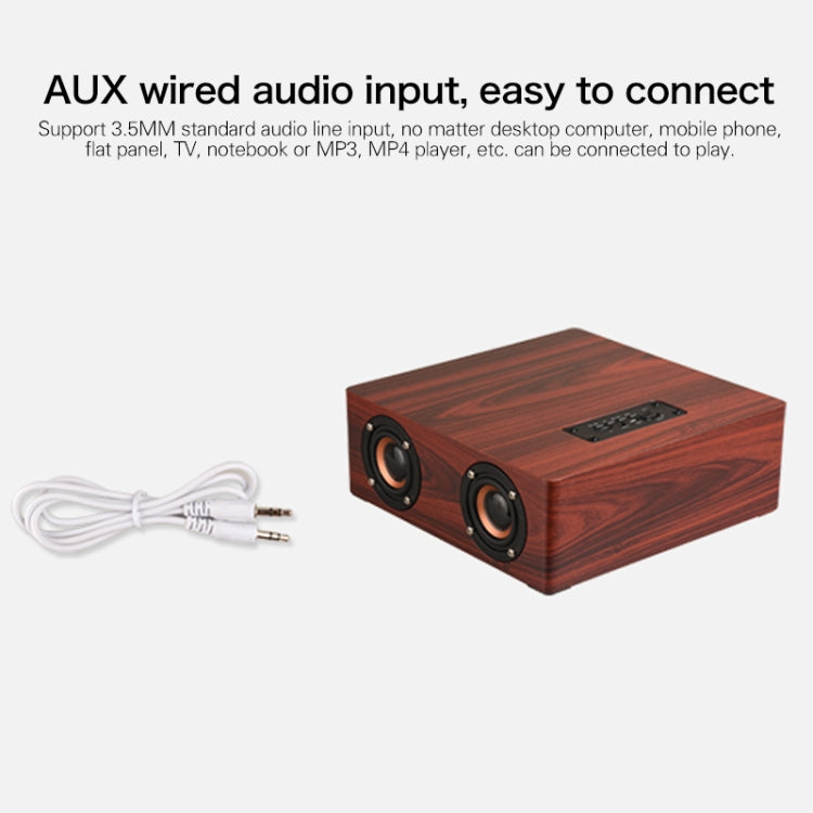Q5 Wooden Bluetooth Speaker, Support TF Card & 3.5mm AUX(Yellow Wood) - Desktop Speaker by buy2fix | Online Shopping UK | buy2fix