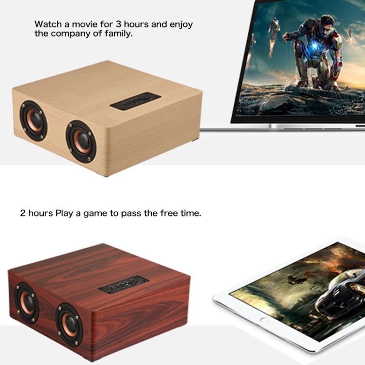 Q5 Wooden Bluetooth Speaker, Support TF Card & 3.5mm AUX(Walnut) - Desktop Speaker by buy2fix | Online Shopping UK | buy2fix