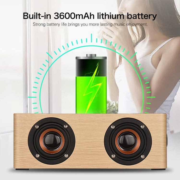 Q5 Wooden Bluetooth Speaker, Support TF Card & 3.5mm AUX(Walnut) - Desktop Speaker by buy2fix | Online Shopping UK | buy2fix