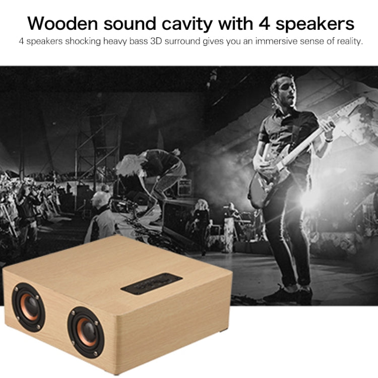 Q5 Wooden Bluetooth Speaker, Support TF Card & 3.5mm AUX(Walnut) - Desktop Speaker by buy2fix | Online Shopping UK | buy2fix