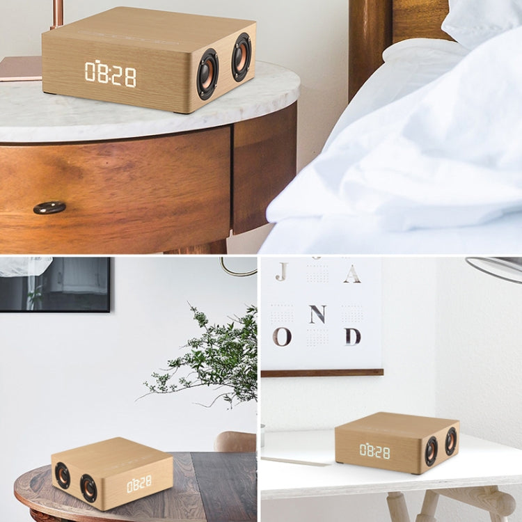 Q5 Wooden Bluetooth Speaker, Support TF Card & 3.5mm AUX(Yellow Wood) - Desktop Speaker by buy2fix | Online Shopping UK | buy2fix