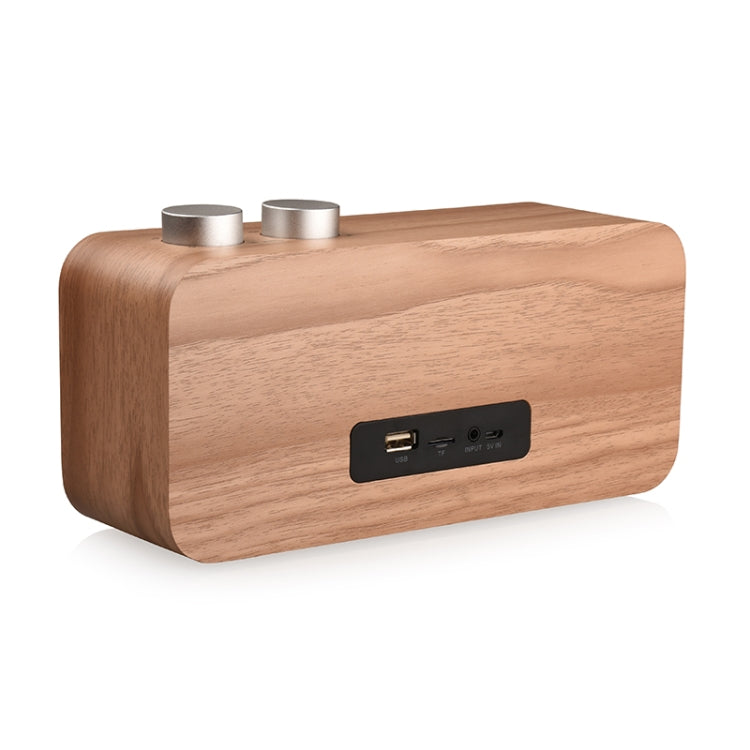 Q7 Subwoofer Wooden Bluetooth Speaker, Support TF Card & U Disk & 3.5mm AUX(Yellow Wood) - Desktop Speaker by buy2fix | Online Shopping UK | buy2fix