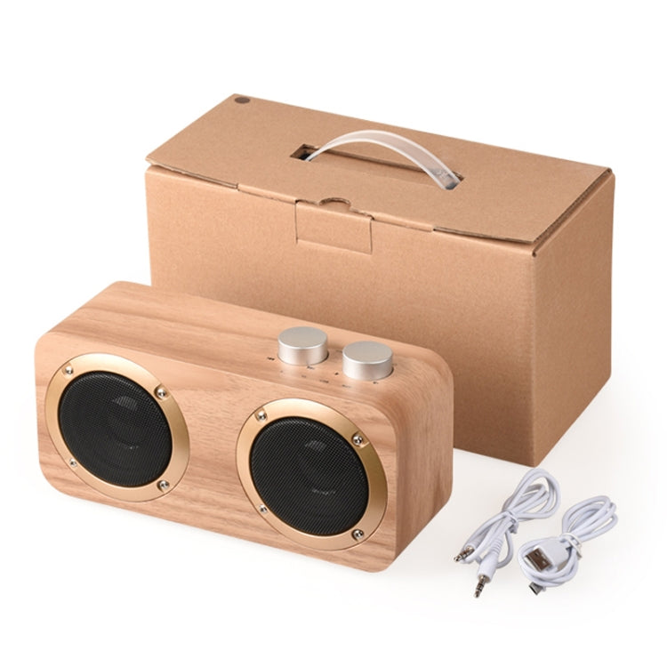 Q7 Subwoofer Wooden Bluetooth Speaker, Support TF Card & U Disk & 3.5mm AUX(Yellow Wood) - Desktop Speaker by buy2fix | Online Shopping UK | buy2fix