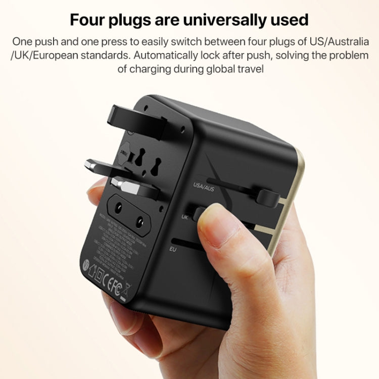 MOMAX 1-World UA8 PD 70W Fast Charger Power Adapter(Purple) - USB Charger by MOMAX | Online Shopping UK | buy2fix