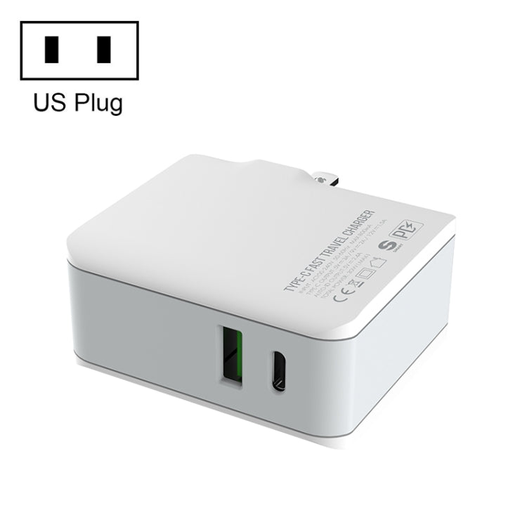 LDNIO A4403C 30W PD + Auto-id Foldable Fast Travel Charger with 1m USB-C / Type-C Cable, US Plug - USB Charger by LDNIO | Online Shopping UK | buy2fix