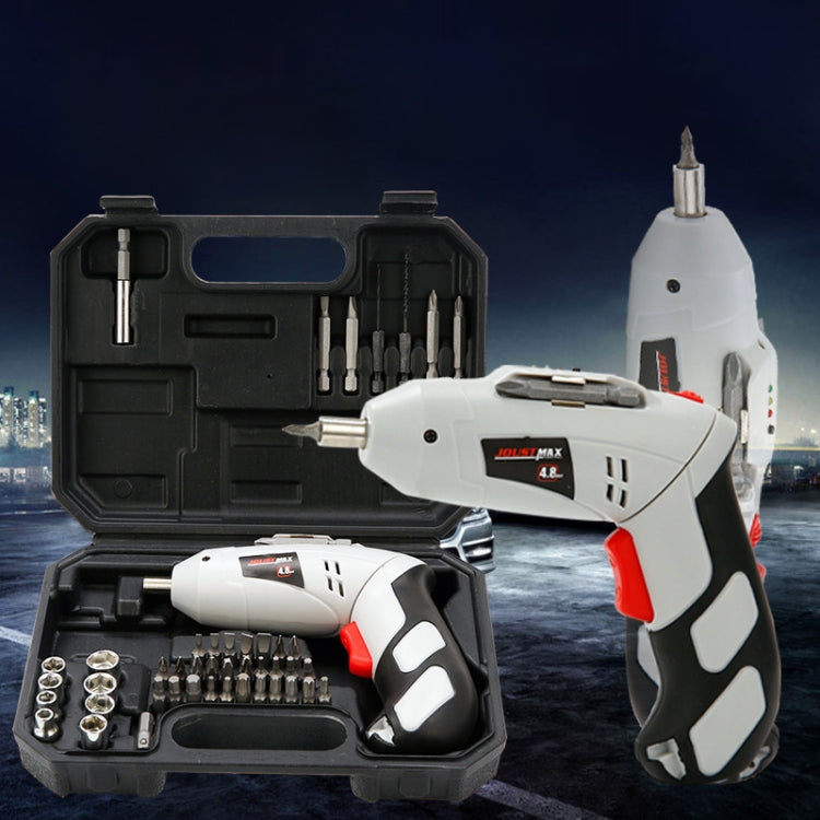 4.8V Multi-functional Household Electric Screwdriver Electric Drill Electric Screwdriver Set US Plug by buy2fix