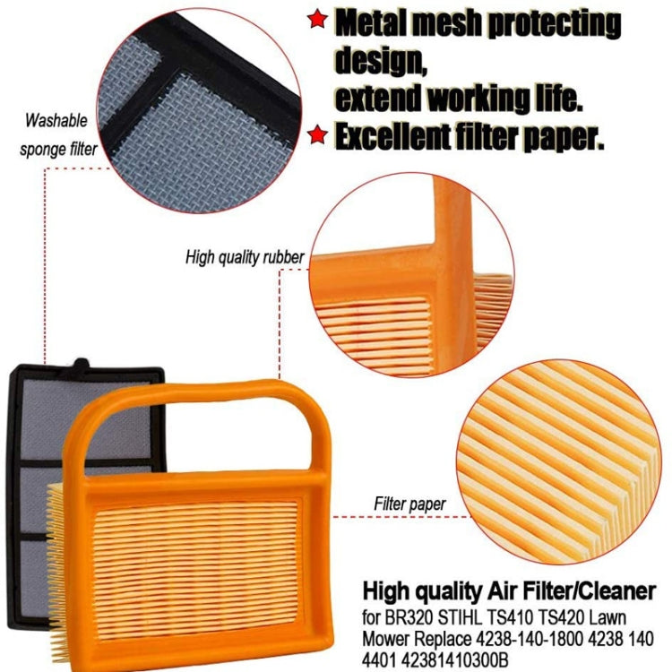Air Filter Cleaner for Stihl TS410 420 480 500i Concrete Cutoff Chop Saw Replace 4238 141 0300 Stens 605-555 Rotary 12716 by buy2fix