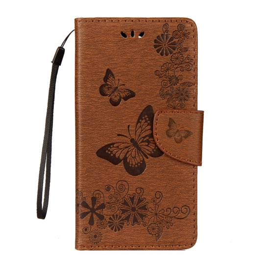 For Huawei Mate 10 Lite Vintage Embossed Floral Butterfly Pattern Horizontal Flip Leather Case with Card Slot & Holder & Wallet & Lanyard (Brown) by buy2fix