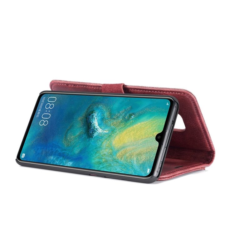 DG.MING Crazy Horse Texture Flip Detachable Magnetic Leather Case for Huawei Mate 20, with Holder & Card Slots & Wallet (Red) - Huawei Cases by DG.MING | Online Shopping UK | buy2fix
