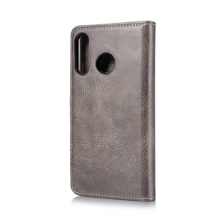 DG.MING Crazy Horse Texture Flip Detachable Magnetic Leather Case for Huawei P30 Lite, with Holder & Card Slots & Wallet (Grey) - Huawei Cases by DG.MING | Online Shopping UK | buy2fix