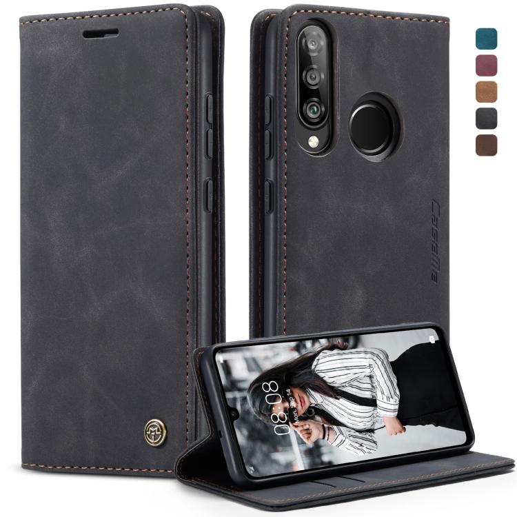CaseMe-013 Multifunctional Retro Frosted Horizontal Flip Leather Case for Huawei P30 Lite, with Card Slot & Holder & Wallet (Black) - Huawei Cases by CaseMe | Online Shopping UK | buy2fix