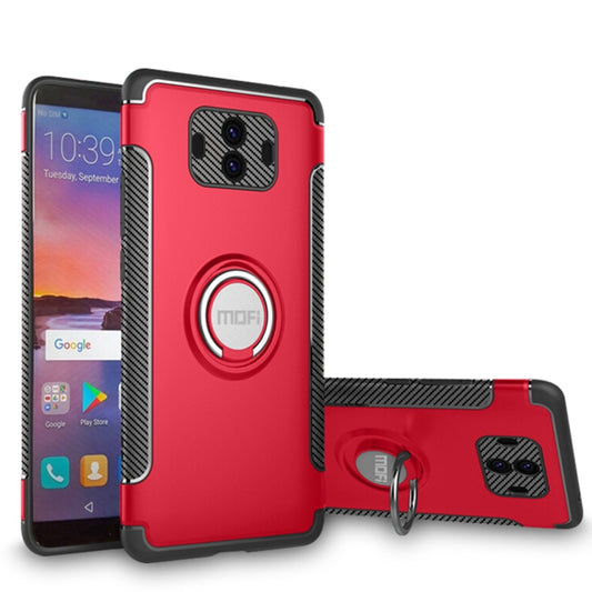 MOFI for Mysterious Series Huawei Mate 10 Shockproof Protective Back Cover Case with Magnetic Rotatable Ring Holder (Red) by MOFI