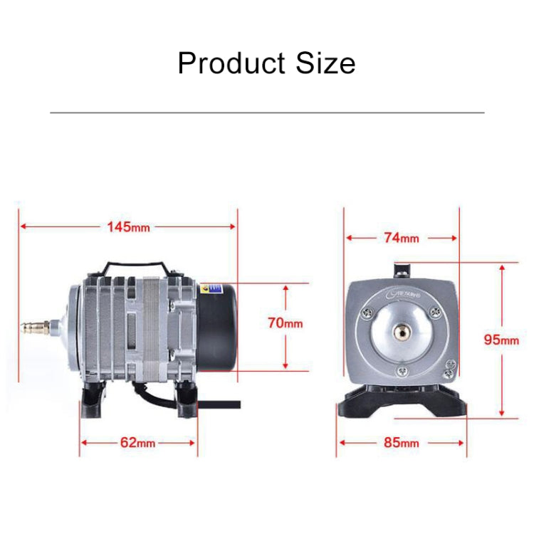 ACO-001 18W 38L/Min Electromagnetic Air Pump Compressor Seafood Fish Tank Increase Oxygen Air Flow Spliter, US Plug - Air Pumps by buy2fix | Online Shopping UK | buy2fix