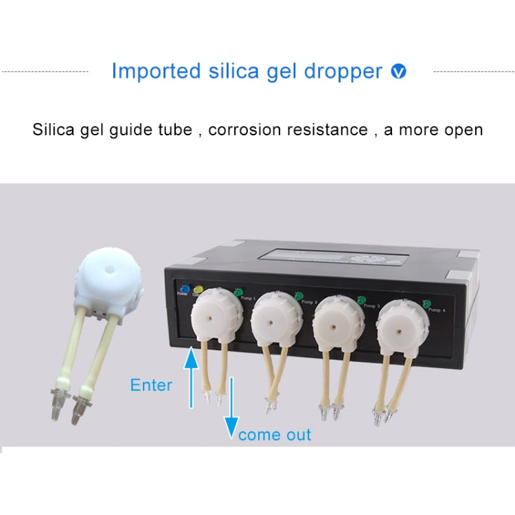 Jebao DP-2 4W Auto Dosing Pump Peristalsis Pump 2-Channel Dosing Aquarium Tank Coral Reef Automatic Feeder Liquid Dispenser, US Plug - Feeders by buy2fix | Online Shopping UK | buy2fix