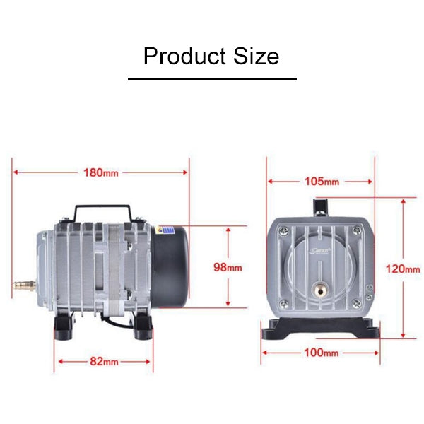 ACO-004 58W 75L/Min Electromagnetic Air Pump Compressor Seafood Fish Tank Increase Oxygen Air Flow Spliter, US Plug - Air Pumps by buy2fix | Online Shopping UK | buy2fix