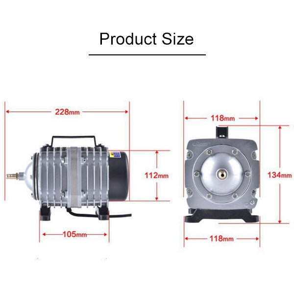 ACO-006 80W 88L/Min Electromagnetic Air Pump Compressor Seafood Fish Tank Increase Oxygen Air Flow Spliter, US Plug - Air Pumps by buy2fix | Online Shopping UK | buy2fix