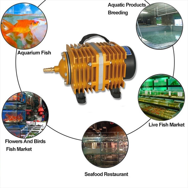 ACO-008A 160W 115L/Min Electromagnetic Air Pump Compressor Seafood Fish Tank Increase Oxygen Air Flow Spliter, US Plug - Air Pumps by buy2fix | Online Shopping UK | buy2fix