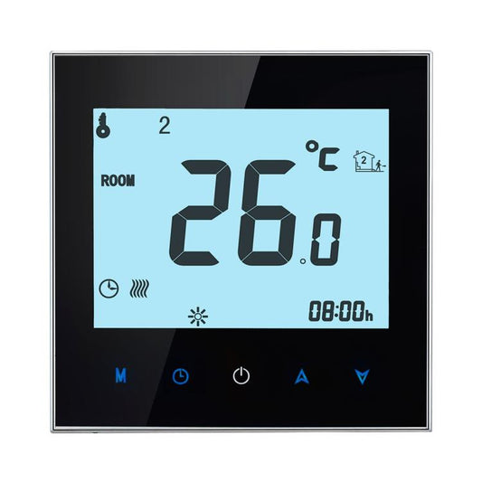 BHT-1000-GA-WIFI 3A Load Water Heating Type Touch LCD Digital WiFi Heating Room Thermostat, Display Clock / Temperature / Periods / Time / Week / Heat etc.(Black) by buy2fix