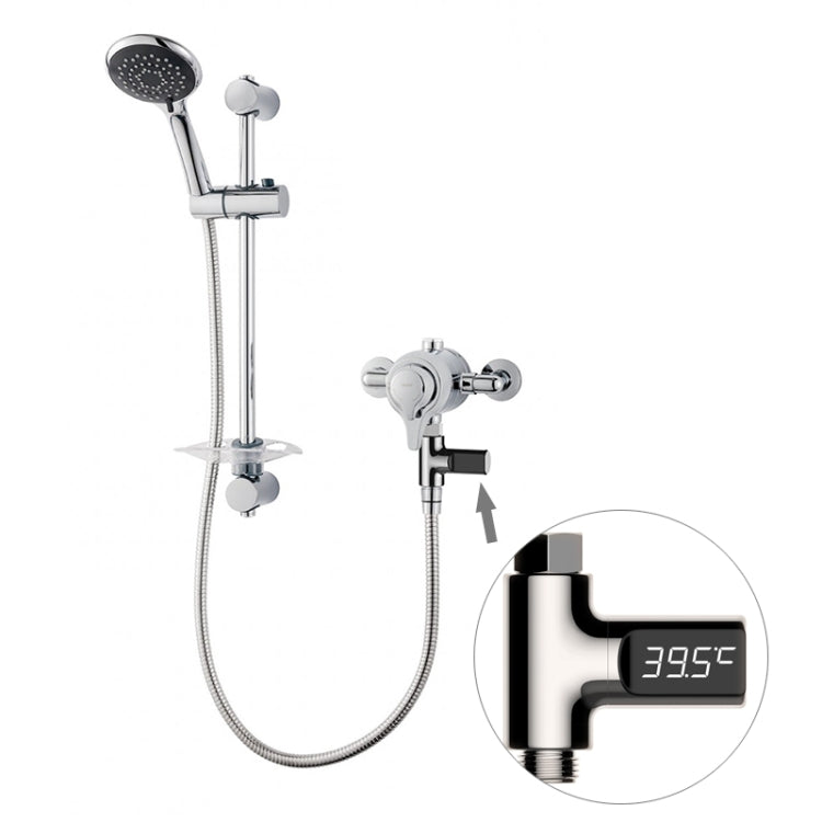 BD-LS-01 Baby Showering 360 Degree Rotatable LED Display Passive Water Thermometer (Plating) - Digital Thermometer by buy2fix | Online Shopping UK | buy2fix