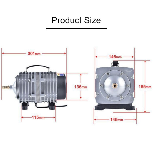ACO-012 320W 143L/Min Electromagnetic Air Pump Compressor Seafood Fish Tank Increase Oxygen Air Flow Spliter, US Plug - Air Pumps by buy2fix | Online Shopping UK | buy2fix