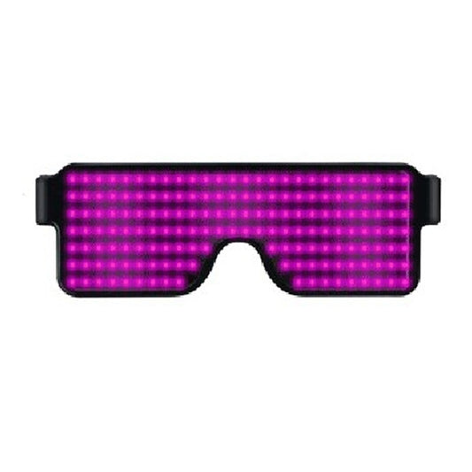 Night Club Bar Disco LED Light Emitting Glasses Festival Party USB Charging Shutter Dynamic Flash Glasses (Pink) by buy2fix