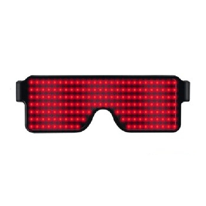 Night Club Bar Disco LED Light Emitting Glasses Festival Party USB Charging Shutter Dynamic Flash Glasses (Red) - Glow Party Supplies by buy2fix | Online Shopping UK | buy2fix