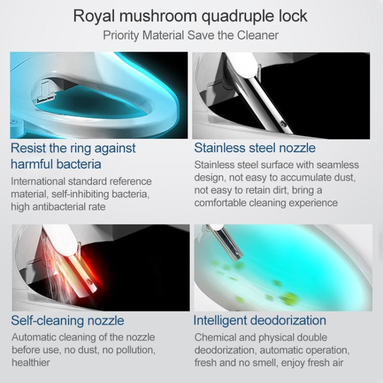 U Shape Multi-function Bathroom Automatic Cleaning Heating Intelligent Flush Toilet Cleaner Cover - Smart Kitchen and Toilet by buy2fix | Online Shopping UK | buy2fix