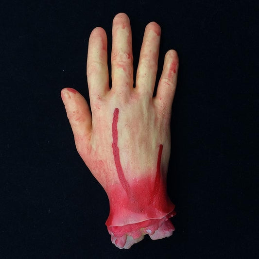 23cm Halloween Horror Props April Fool Day Party Prop Body Parts Decoration 5 Fingers Bloody Hand by buy2fix