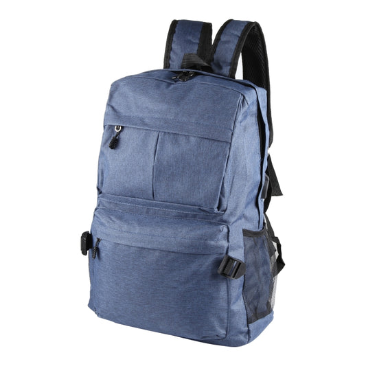 Universal Multi-Function Canvas Cloth Laptop Computer Shoulders Backpack Students Bag for 13-15 inch, Size: 36x25x10cm(Blue) by buy2fix
