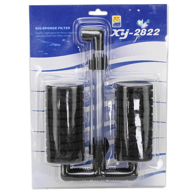 Wall-mounted Aquarium Mini Double Head Pneumatic Mute Biochemical Cotton Filter - Filters & Accessories by buy2fix | Online Shopping UK | buy2fix