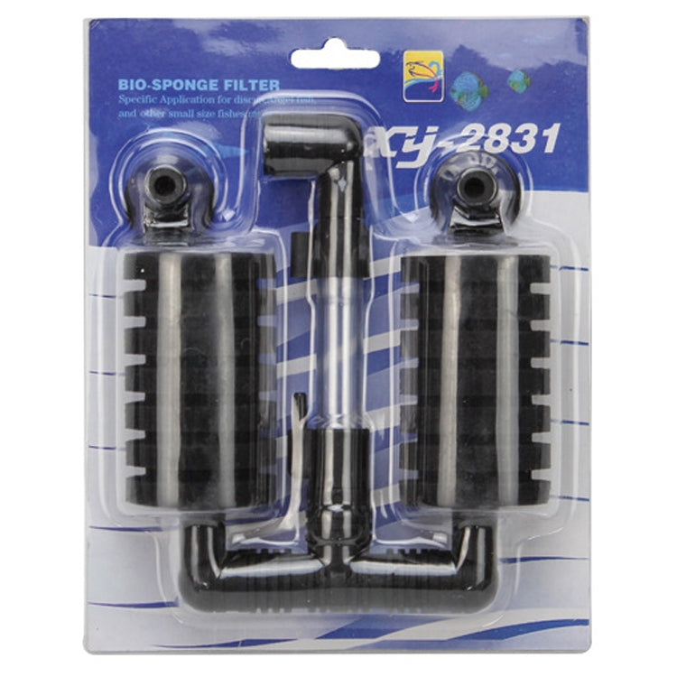 Wall-mounted Aquarium Mini Double Head Pneumatic Mute Biochemical Cotton Filter - Filters & Accessories by buy2fix | Online Shopping UK | buy2fix