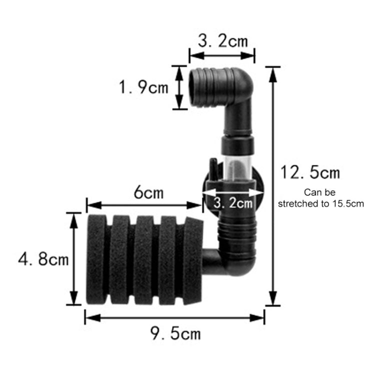 Wall-mounted Aquarium Mini Double Head Pneumatic Mute Biochemical Cotton Filter - Filters & Accessories by buy2fix | Online Shopping UK | buy2fix