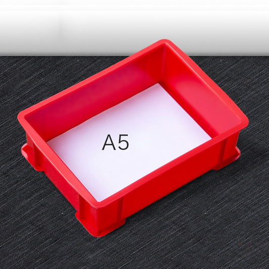 Thick Multi-function Material Box Brand New Flat Plastic Parts Box Tool Box, Size: 25.3cm x 18cm x 7.4cm(Red) by buy2fix