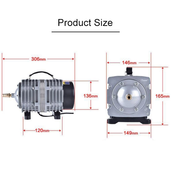 ACO-012A 390W 158L/Min Electromagnetic Air Pump Compressor Seafood Fish Tank Increase Oxygen Air Flow Spliter, US Plug - Air Pumps by buy2fix | Online Shopping UK | buy2fix