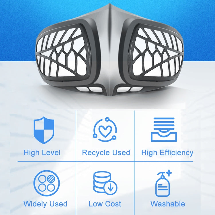 Silicone Protective Reusable PM2.5 KN95 Respirator Mask Replaceable Filter Antivirus Anti-fog Face Mask - Protect Case by buy2fix | Online Shopping UK | buy2fix