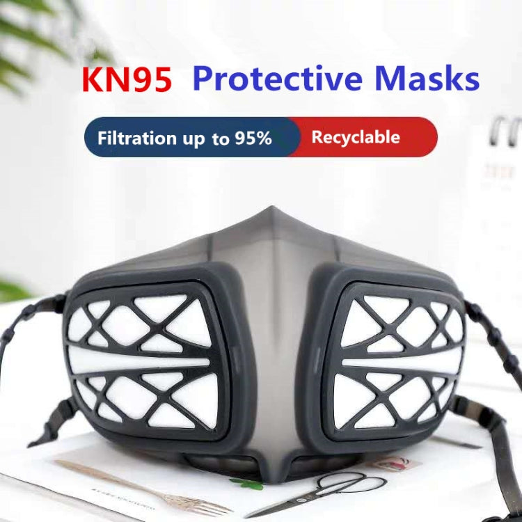 Silicone Protective Reusable PM2.5 KN95 Respirator Mask Replaceable Filter Antivirus Anti-fog Face Mask - Protect Case by buy2fix | Online Shopping UK | buy2fix