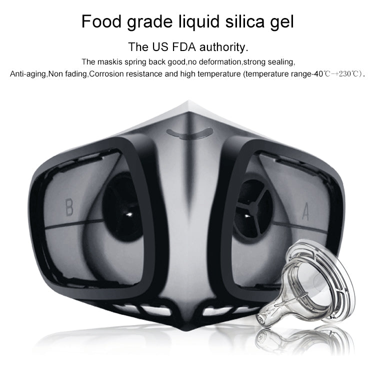 Silicone Protective Reusable PM2.5 KN95 Respirator Mask Replaceable Filter Antivirus Anti-fog Face Mask - Protect Case by buy2fix | Online Shopping UK | buy2fix