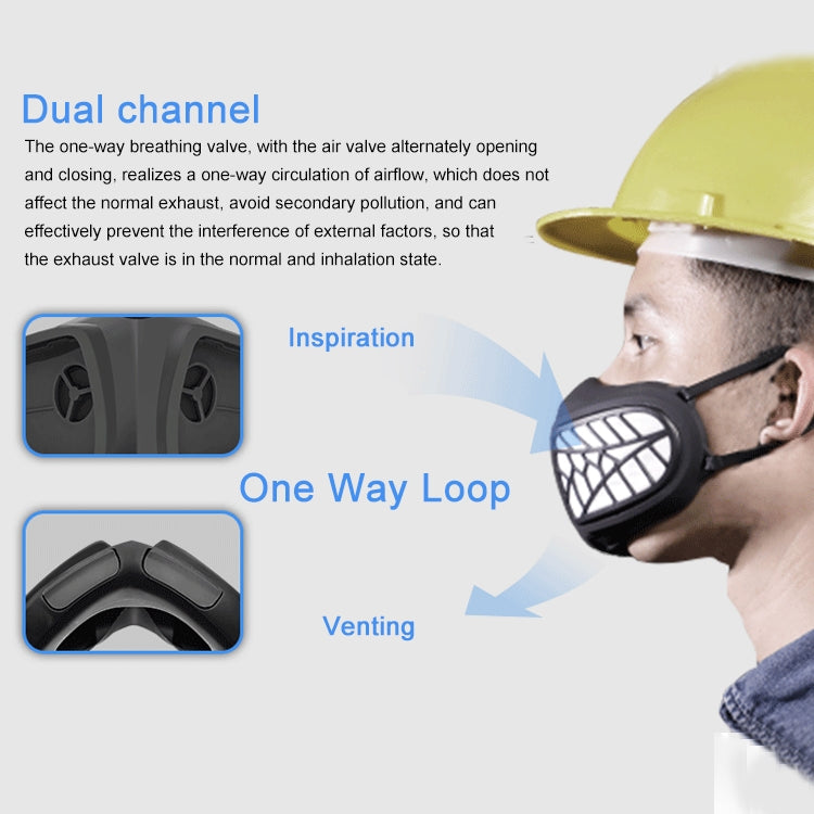 Silicone Protective Reusable PM2.5 KN95 Respirator Mask Replaceable Filter Antivirus Anti-fog Face Mask - Protect Case by buy2fix | Online Shopping UK | buy2fix