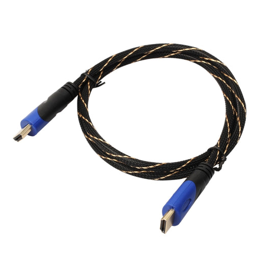 1m HDMI 1.4 Version 1080P Woven Net Line Blue Black Head HDMI Male to HDMI Male Audio Video Connector Adapter Cable by buy2fix