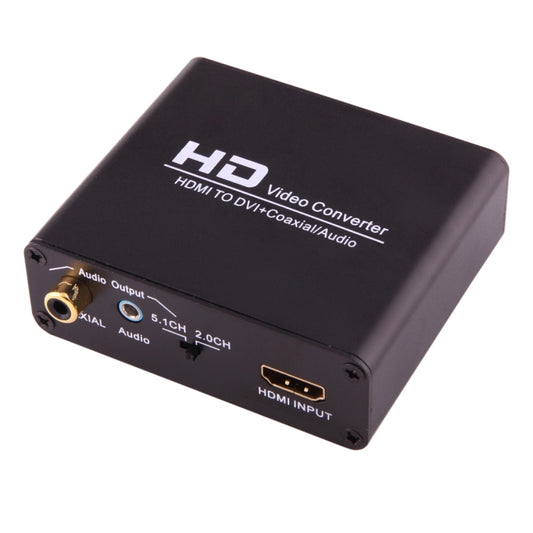 NEWKENG X5 HDMI to DVI with Audio 3.5mm Coaxial Output Video Converter, EU Plug - Converter by buy2fix | Online Shopping UK | buy2fix