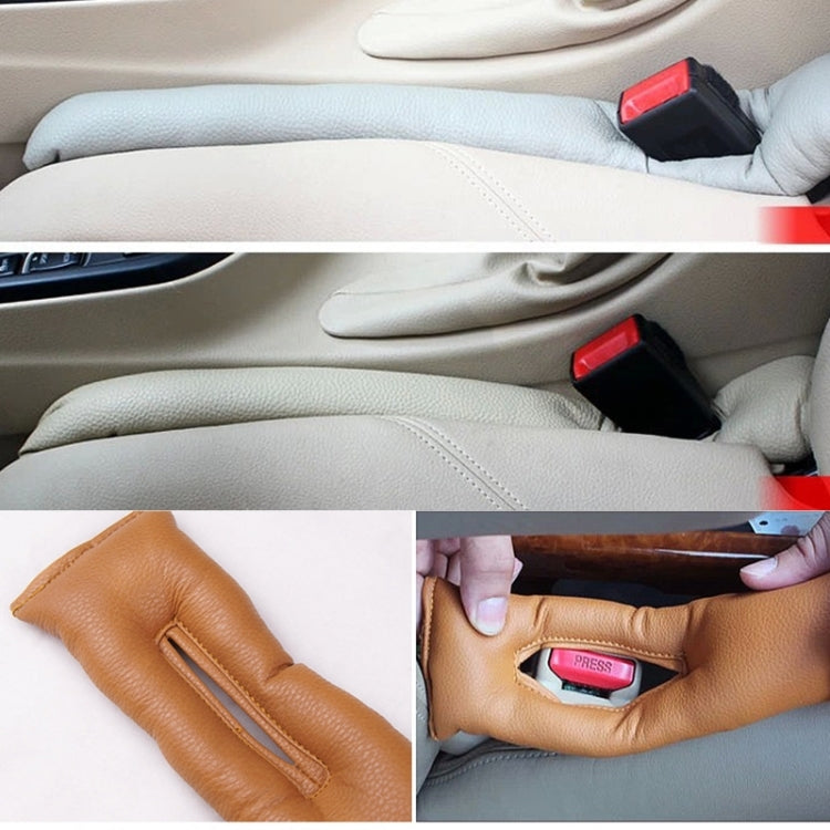 4 PCS Car Styling Accessories Seat Gap Filler Leather Pad Spacer Protective Softer Bar Slot Plug Car Gap Filler(Black) - Seat Accessories by buy2fix | Online Shopping UK | buy2fix