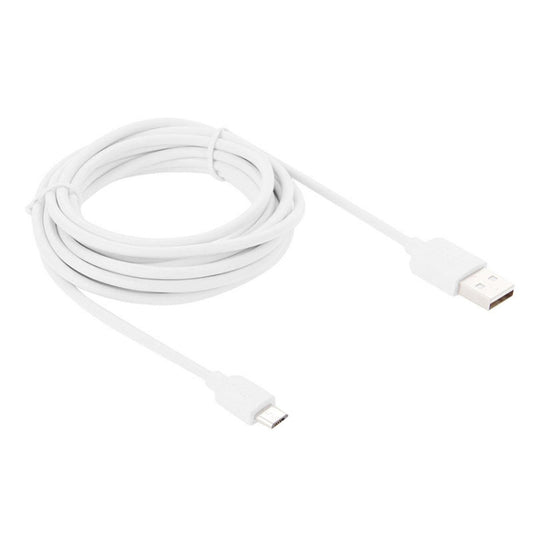 HAWEEL 3m High Speed Micro USB to USB Data Sync Charging Cable For Samsung, Xiaomi, Huawei, LG, HTC, The Devices with Micro USB Port(White) by buy2fix