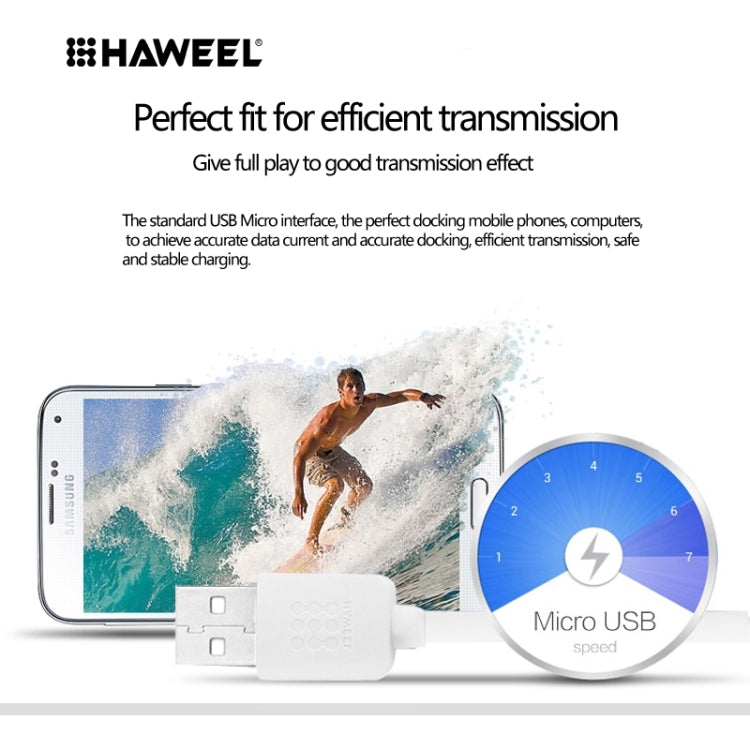 HAWEEL 3m High Speed Micro USB to USB Data Sync Charging Cable For Samsung, Xiaomi, Huawei, LG, HTC, The Devices with Micro USB Port(White) - Micro USB Cable by buy2fix | Online Shopping UK | buy2fix