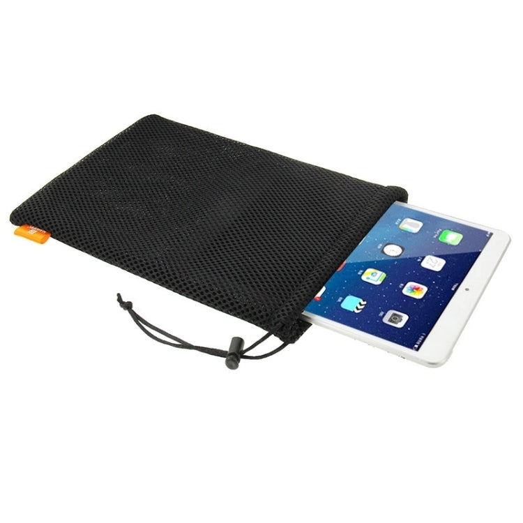 HAWEEL Nylon Mesh Pouch Bag with Stay Cord for up to 9.7 inch Screen iPad and Tablet, Size: 29cm x 19cm(Black) - iPad 9.7 (2018) & (2017) Cases by HAWEEL | Online Shopping UK | buy2fix