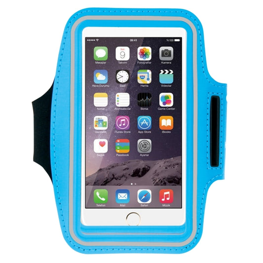 HAWEEL Sport Armband Case with Earphone Hole & Key Pocket, For iPhone XS, iPhone XS Max, iPhone X, iPhone 8 Plus & 7 Plus, iPhone 6 Plus, Galaxy S9+ / S8+ / S6 / S5(Baby Blue) - More iPhone Cases by HAWEEL | Online Shopping UK | buy2fix