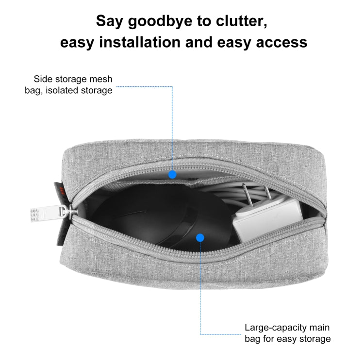 HAWEEL Electronic Organizer Storage Bag for Charger, Power Bank, Cables, Mouse, Earphones, Size: S(Grey) - Digital Storage Bag by HAWEEL | Online Shopping UK | buy2fix