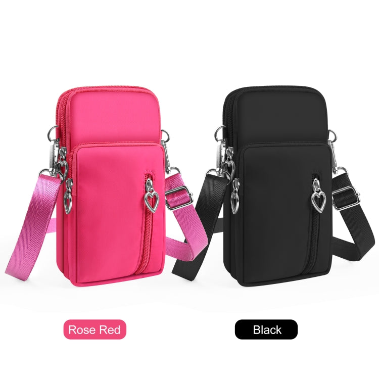 HAWEEL Mini Crossbody Vertical Zipper Pouch Phone Case Bag(Black) - by HAWEEL | Online Shopping UK | buy2fix