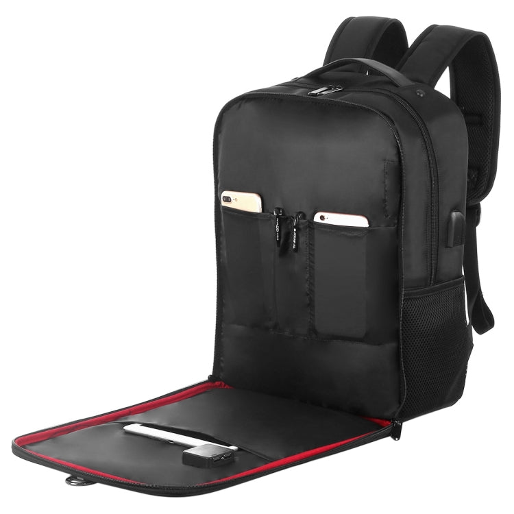 HAWEEL 14W Solar Panel Power Backpack Laptop Bag with Handle and 5V / 2.1A Max USB Charging Port(Black) - Backpack by HAWEEL | Online Shopping UK | buy2fix