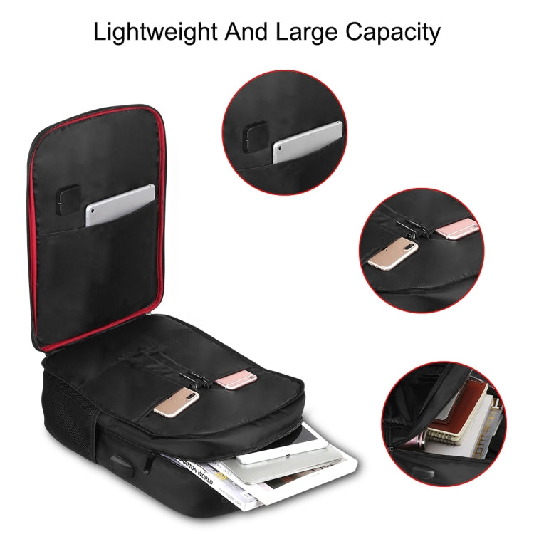 HAWEEL 14W Solar Panel Power Backpack Laptop Bag with Handle and 5V / 2.1A Max USB Charging Port(Black) - Backpack by HAWEEL | Online Shopping UK | buy2fix