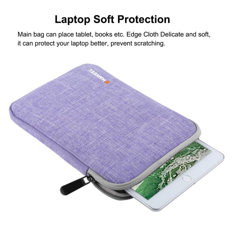 HAWEEL 9.7 inch Sleeve Case Zipper Briefcase Carrying Bag, For iPad 9.7 inch / iPad Pro 9.7 inch, Galaxy, Lenovo, Sony, Xiaomi, Huawei 9.7 inch Tablets(Purple) - Other by HAWEEL | Online Shopping UK | buy2fix